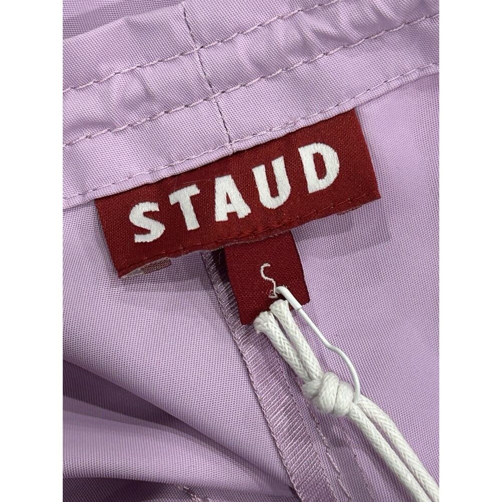 STAUD Coconut Shorts Womens Size S Lavender Purple Nylon Pleated High Rise - Picture 5 of 8